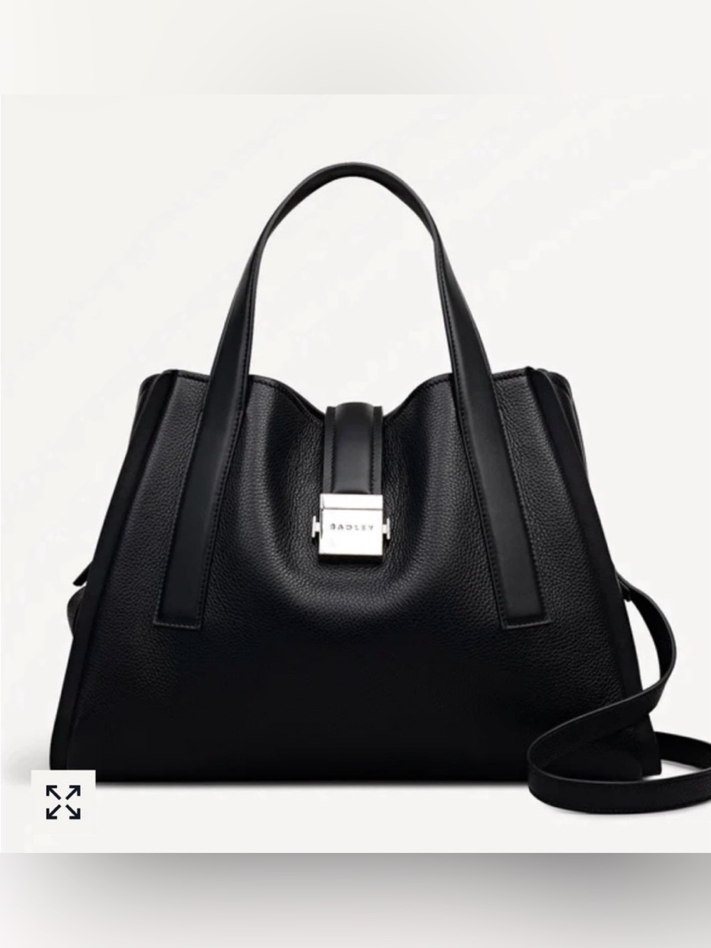 Last One! Radley London Sloane Mews Medium Ziptop Grab Bag — Black